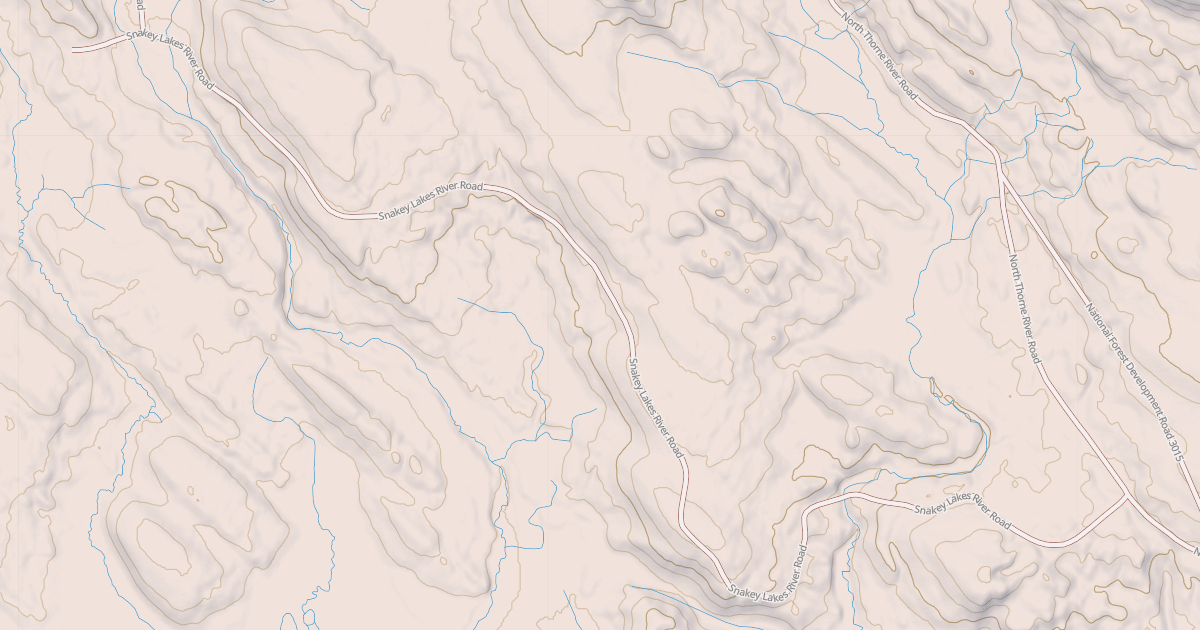 Map preview of SNAKEY LAKES RIVER