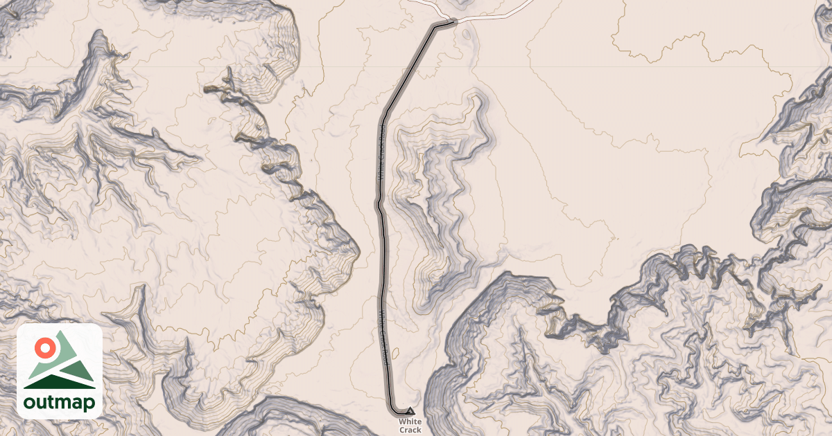 Map of White Crack Road