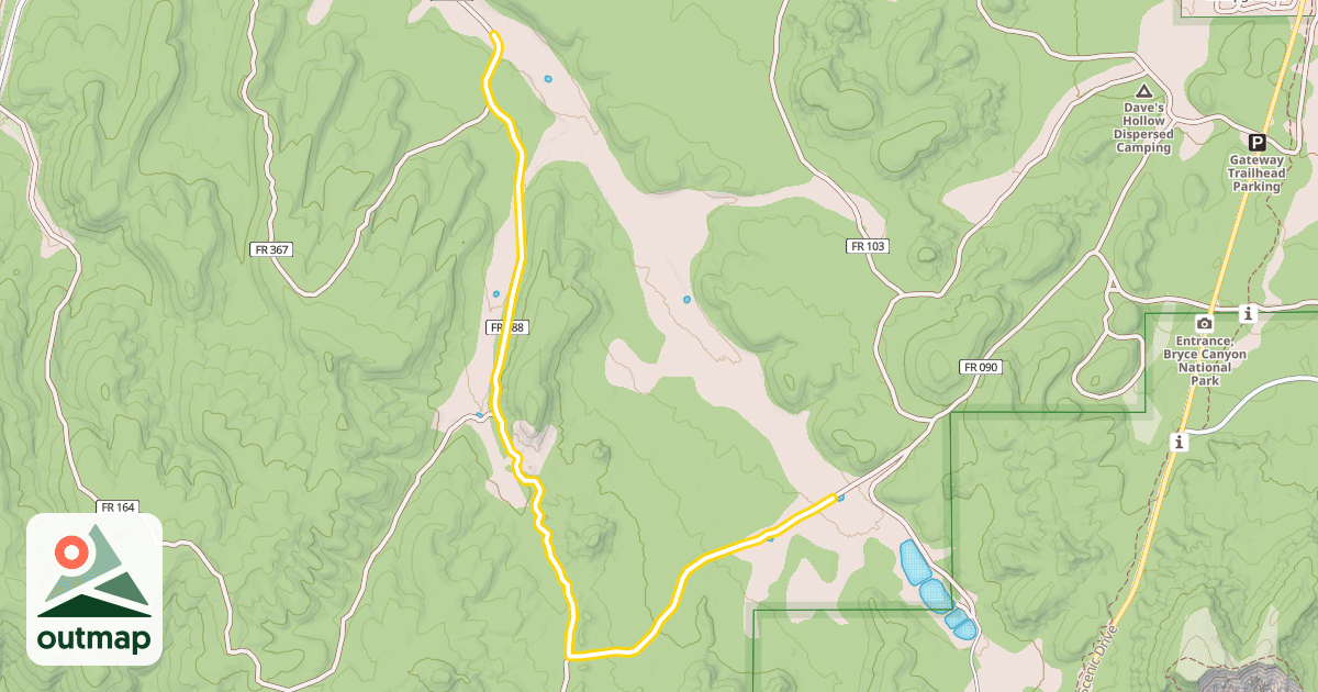Map of Dave's Hollow Outer Loop
