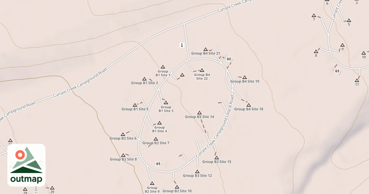 Map of CURRANT CRK CAMPGROUND LOOP B