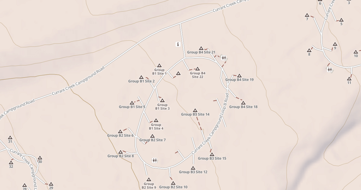 Map preview of CURRANT CRK CAMPGROUND LOOP B