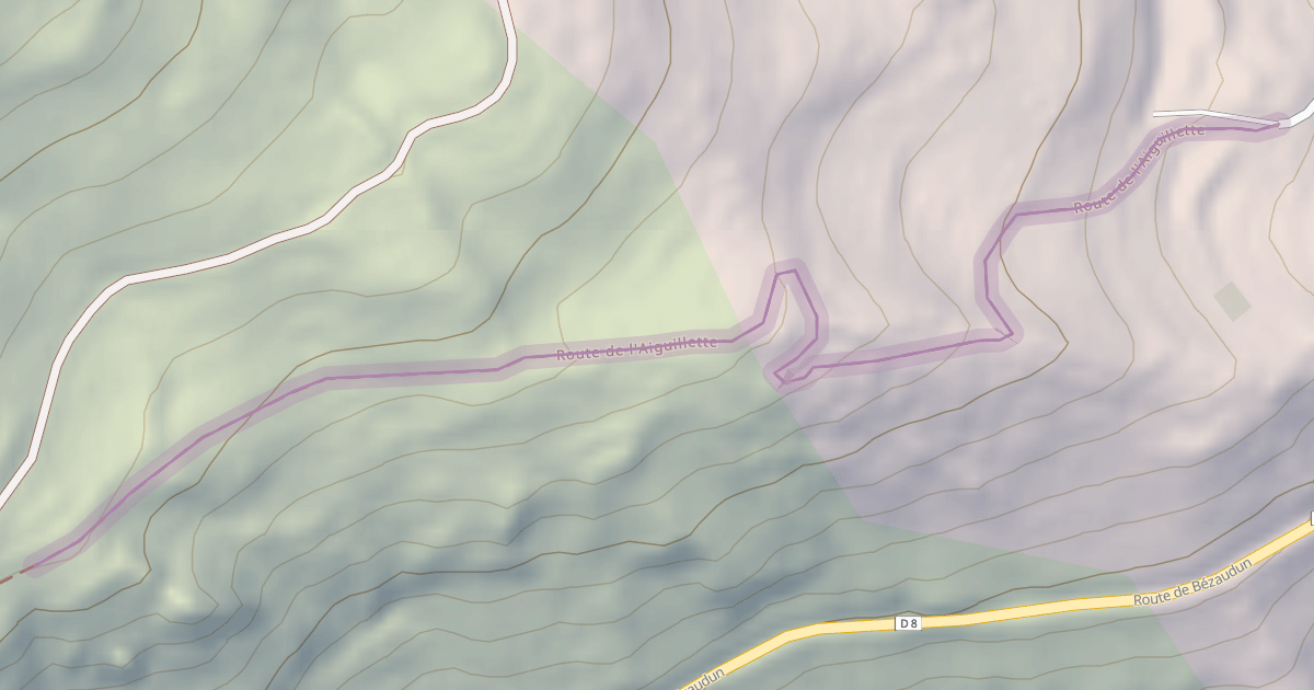 Map preview of Route de l'Aiguillette