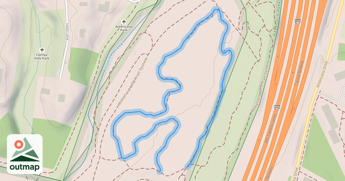 Map of Wakefield MTB Trail System
