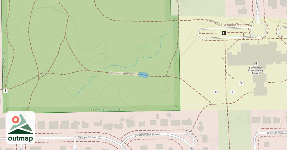 Map of Eberwhite Woods Trail