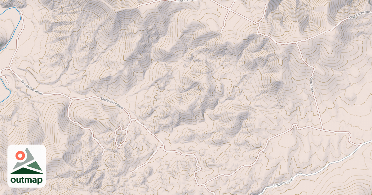 Map of EAST WALKER ROAD
