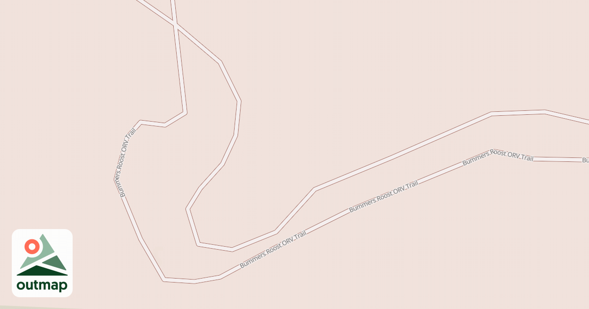 Map of Bummers Roost Trail
