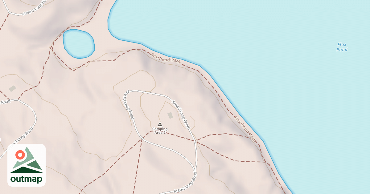 Map of Flax Pond Loop Trail
