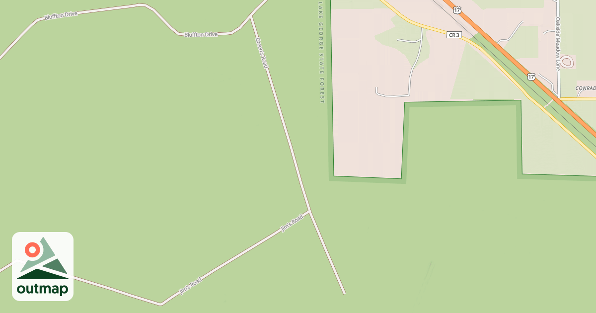 Map of Lake George State Forest Trail