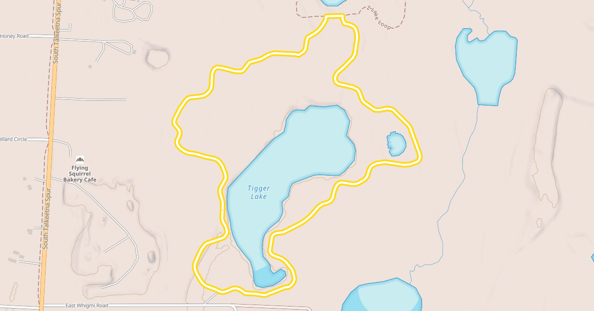 Map preview of Tigger Lake Loop