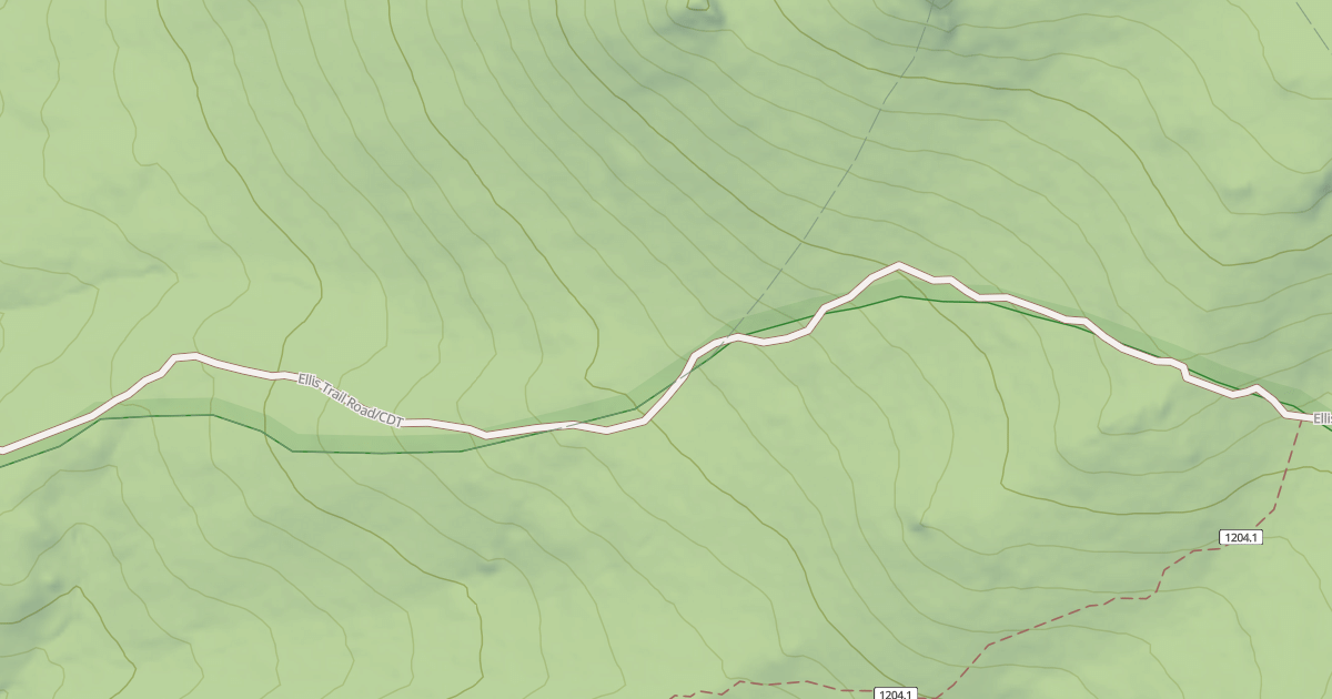 Map preview of Continental Divide National Scenic Trail