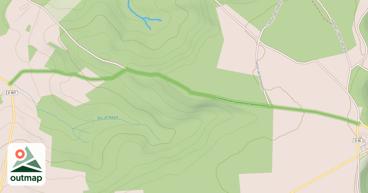 Map of Chemin de Courtrizy à Saint-Erme