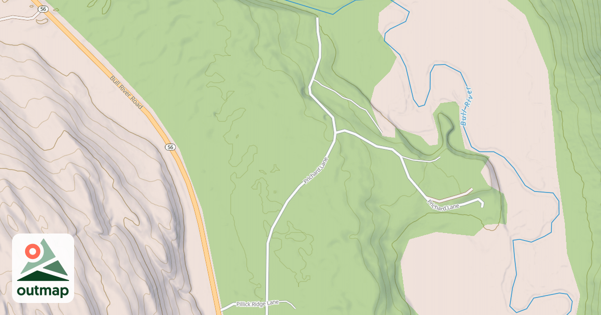 Map of COPPER BULL - KYAN LANE