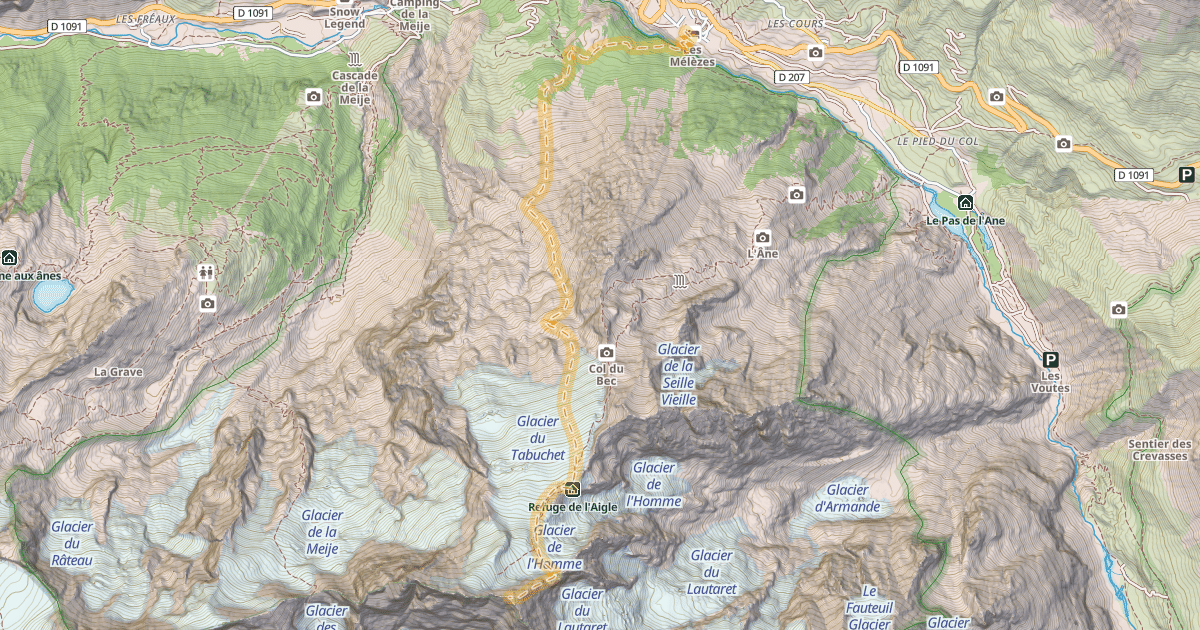 Map preview of Meije Orientale — Villard d'Arêne