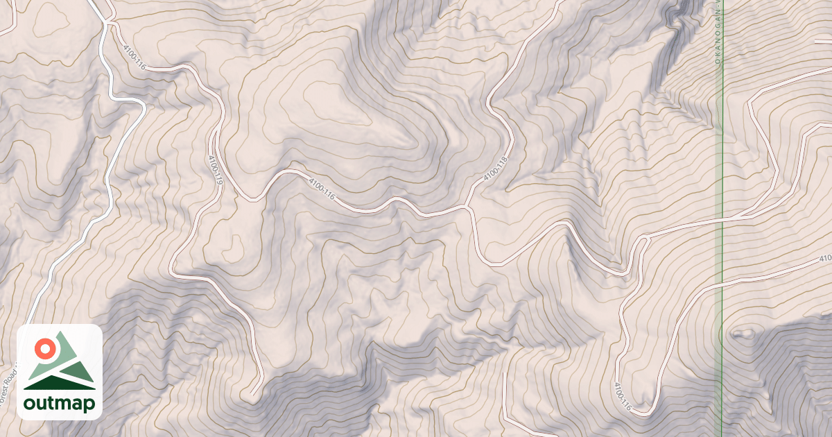 Map of CABIN MOUNTAIN RIDGE