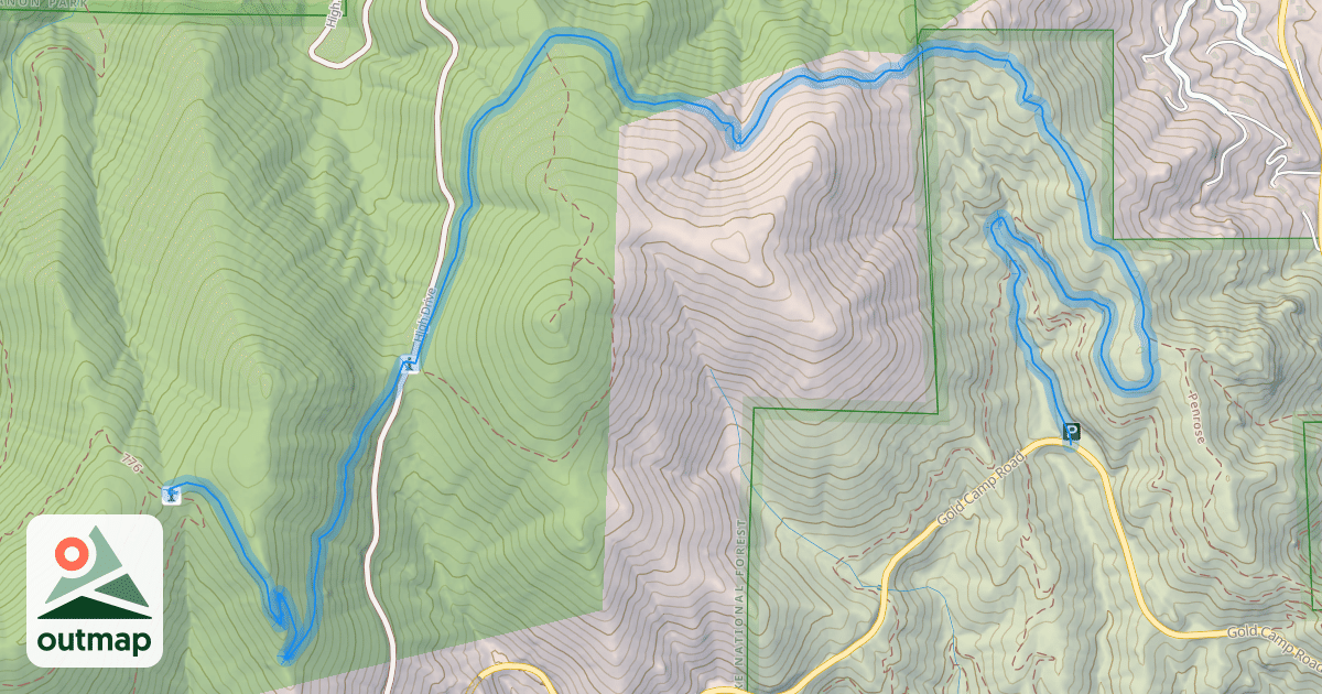 Map of Captain Jacks Trail 667