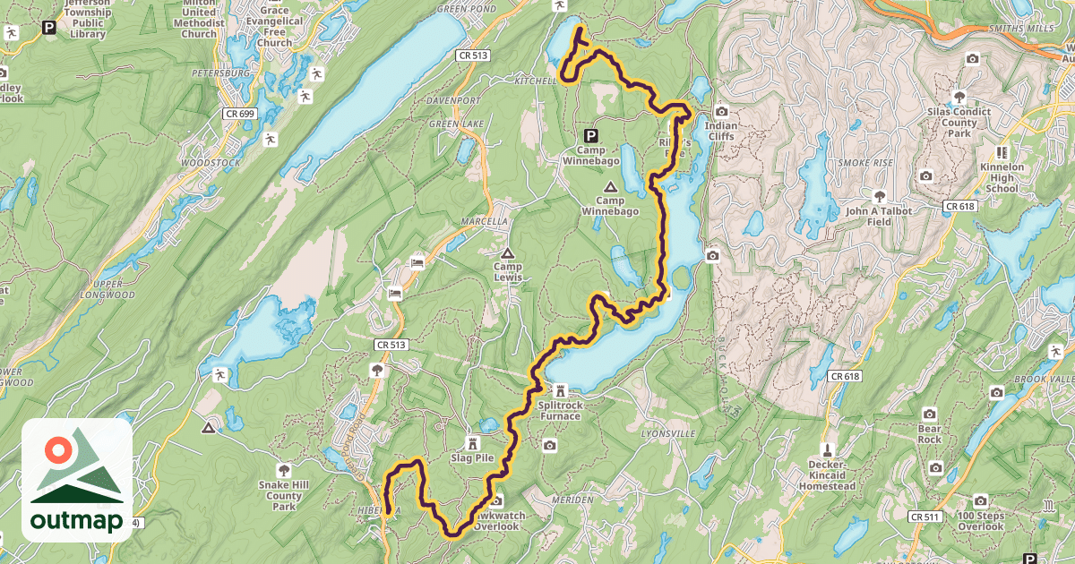 Map of Four Birds Trail