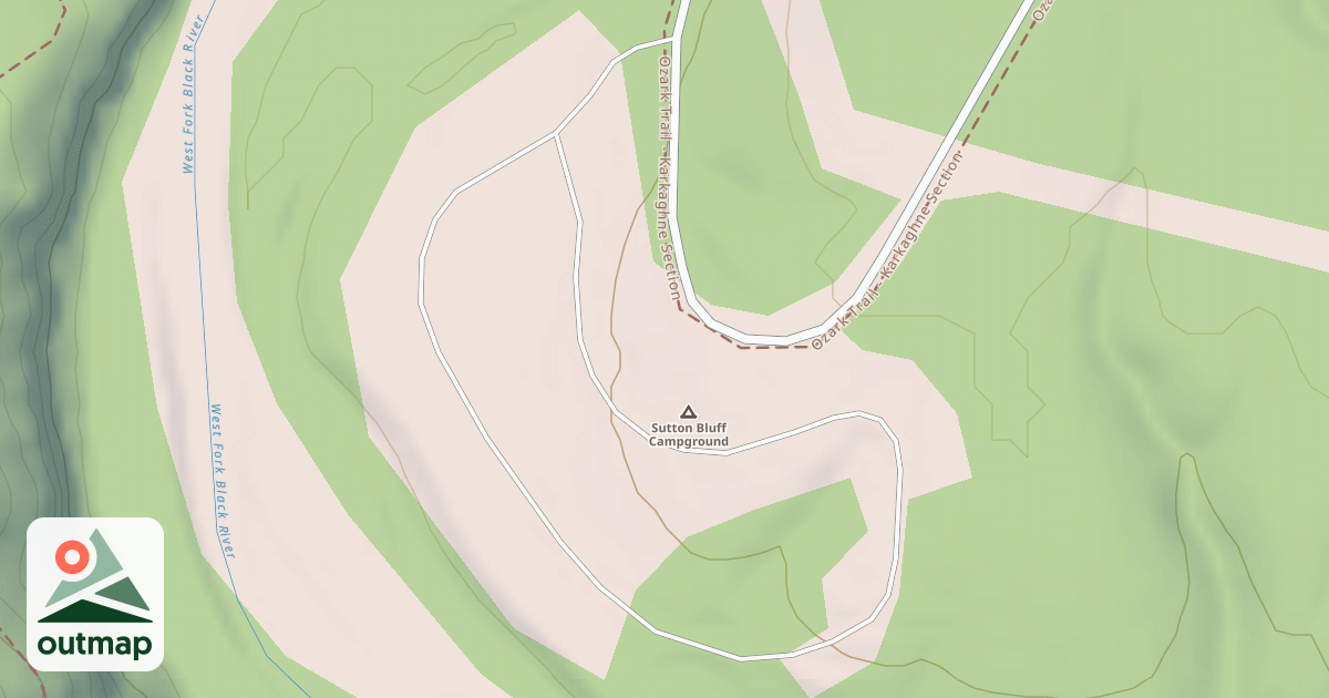 Map of SUTTON BLUFF REC AREA