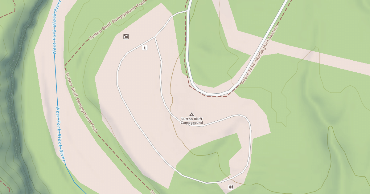 Map preview of SUTTON BLUFF REC AREA
