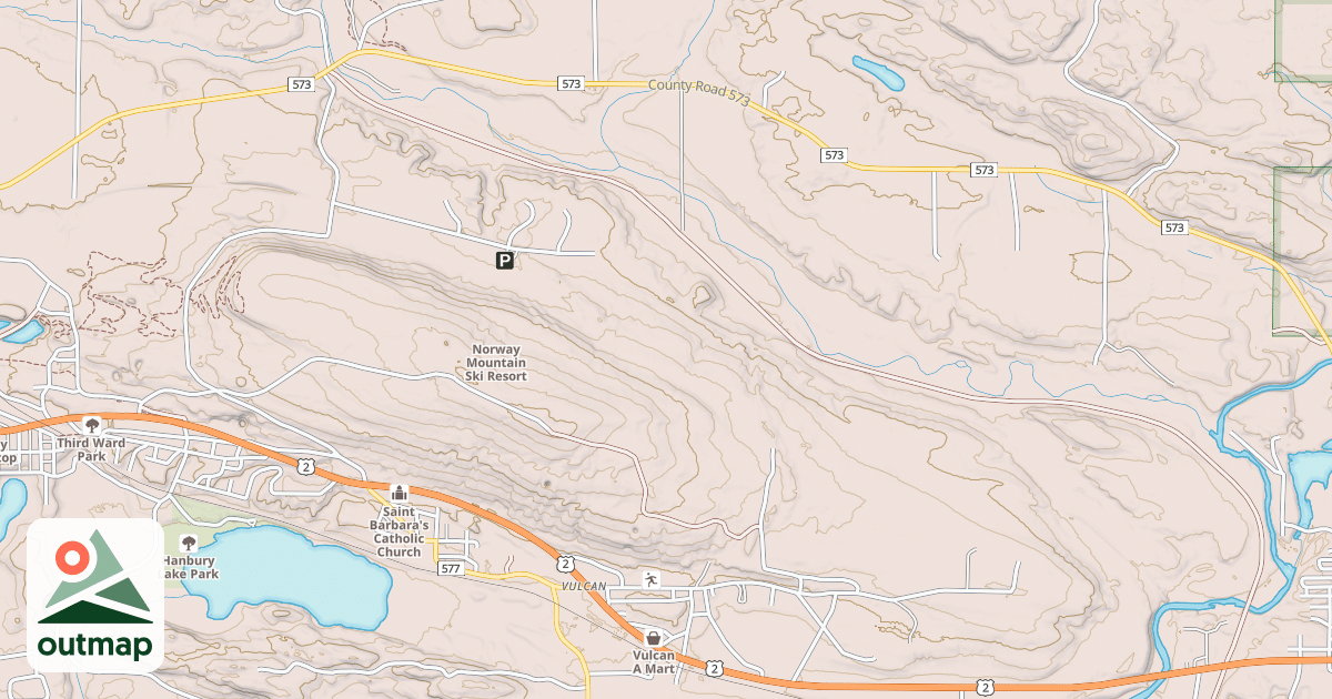 Map of Iron Mountain To Norway State Trail