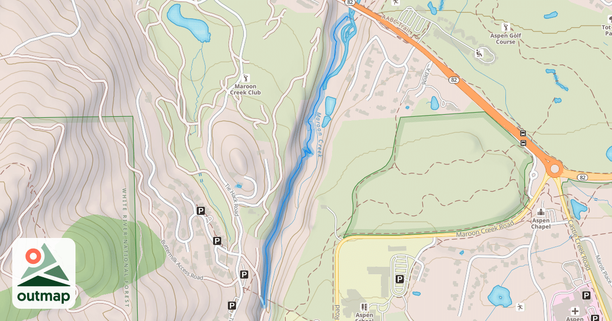 Map of Maroon Gorge Trail