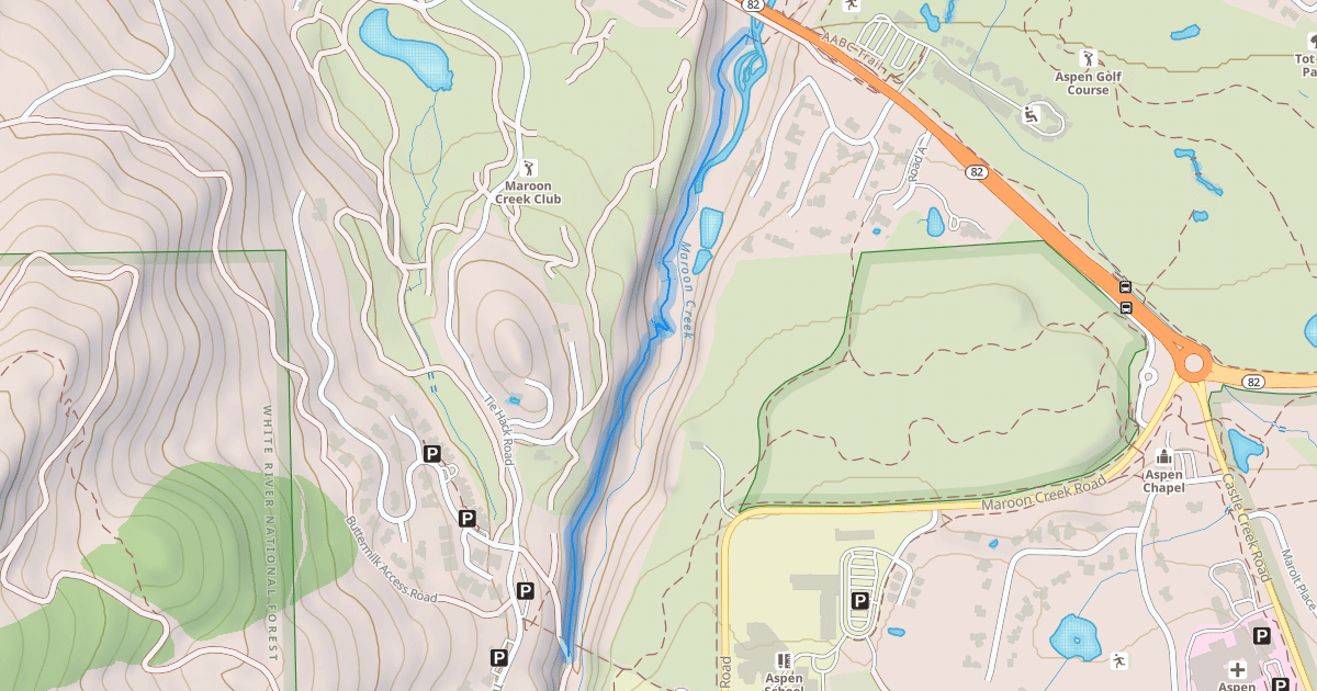Map preview of Maroon Gorge Trail