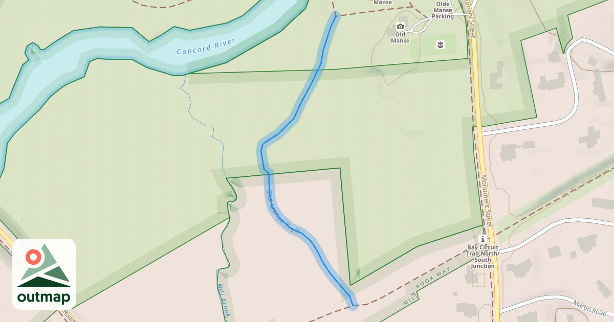 Map of Old Manse Trail