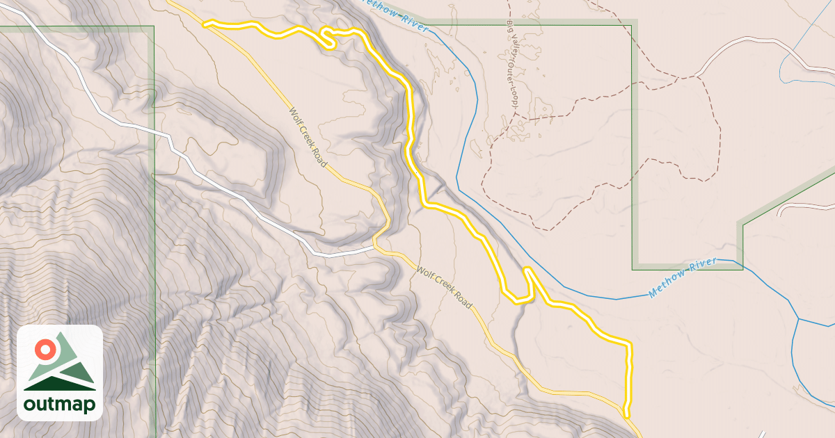 Map of Methow Community Trail- Wolf Ridge to Browns Farm
