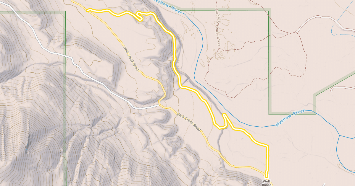 Map preview of Methow Community Trail- Wolf Ridge to Browns Farm