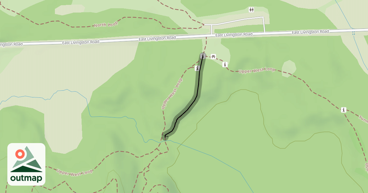 Map of Highland Mountain Bike Trails - A Loop