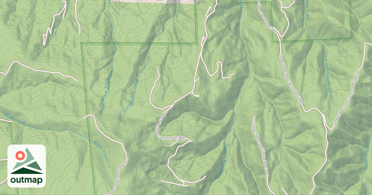 Map of USFS Motor Vehicle Use Map Roads {A3DE3F79-C5FA-4F83-BDF9-709245B464D6}