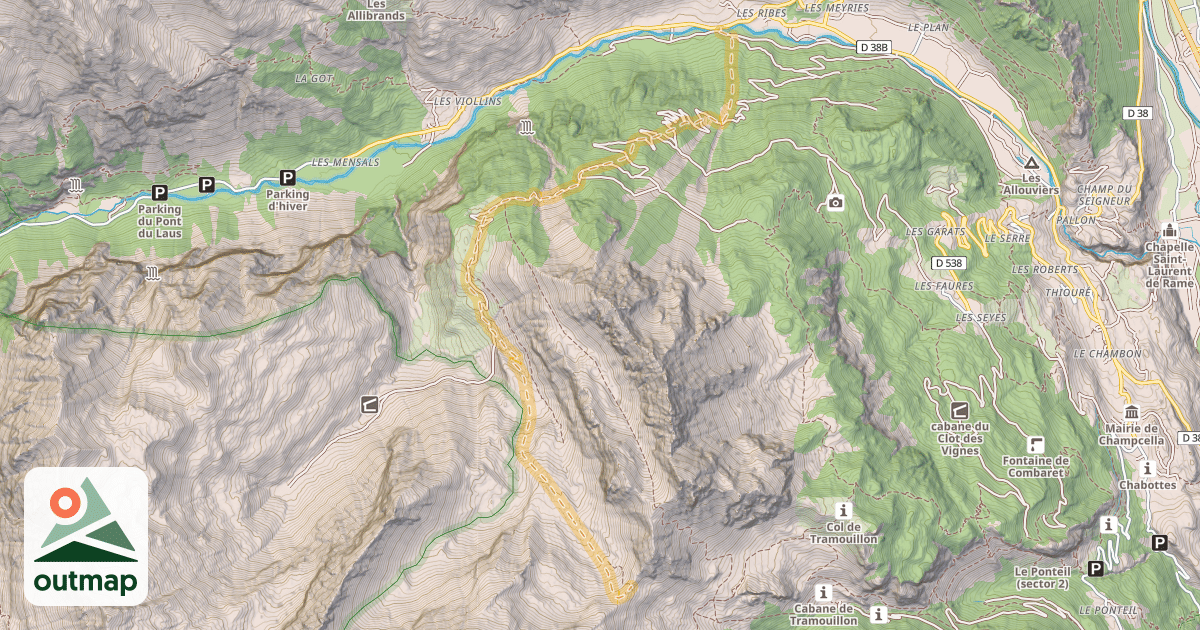 Map of Col de Val Haute — Freissinières