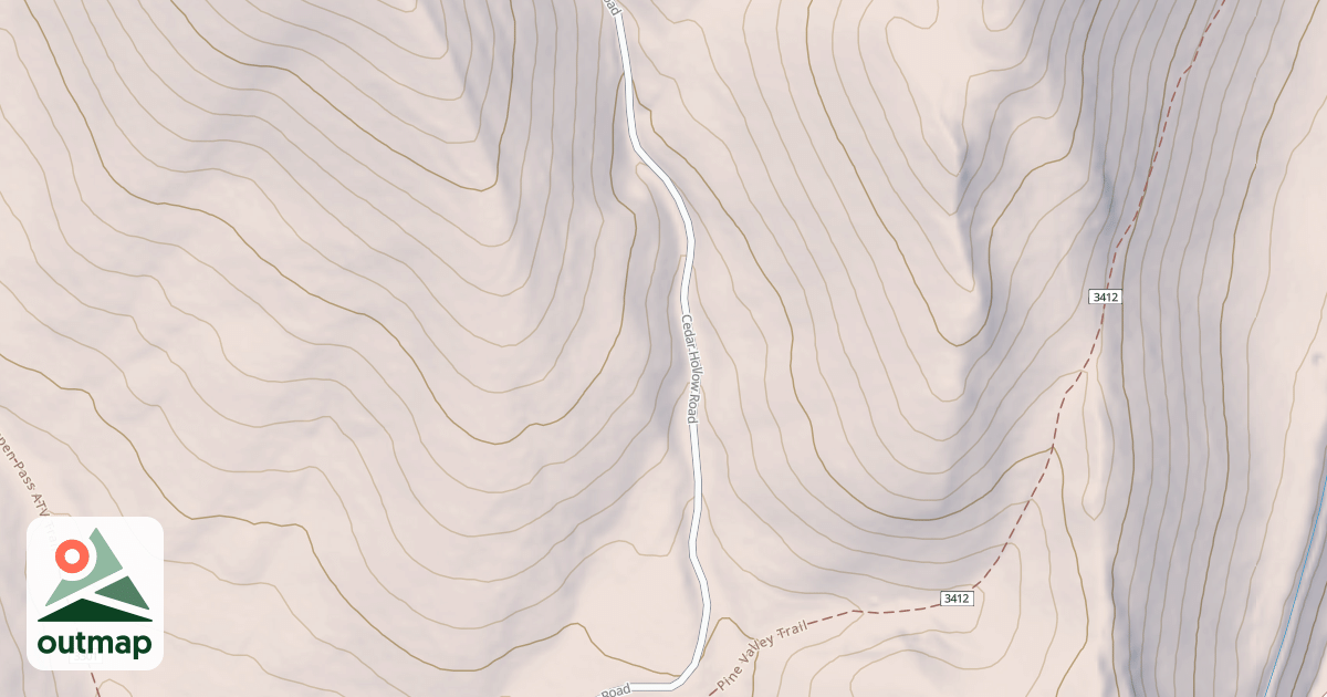 Map of Cedar Hollow Snomo Marked
