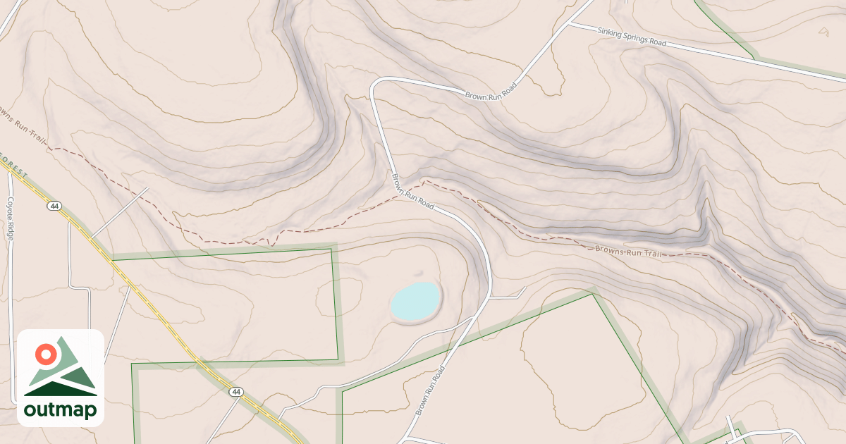 Map of Coudy Pike Snowmobile Trails
