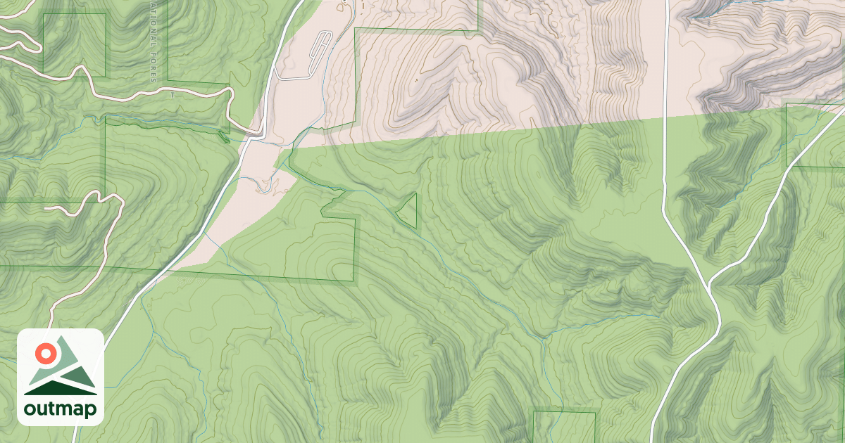Map of Mill Creek Trail Blue Loop