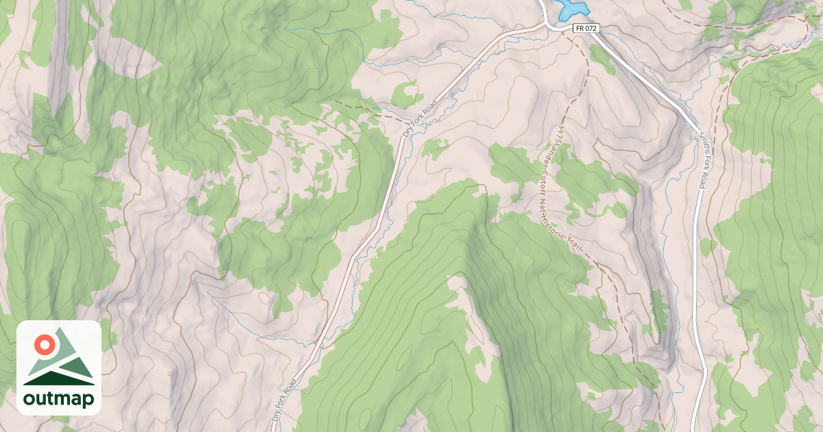 Map of Nugent/dry Fork