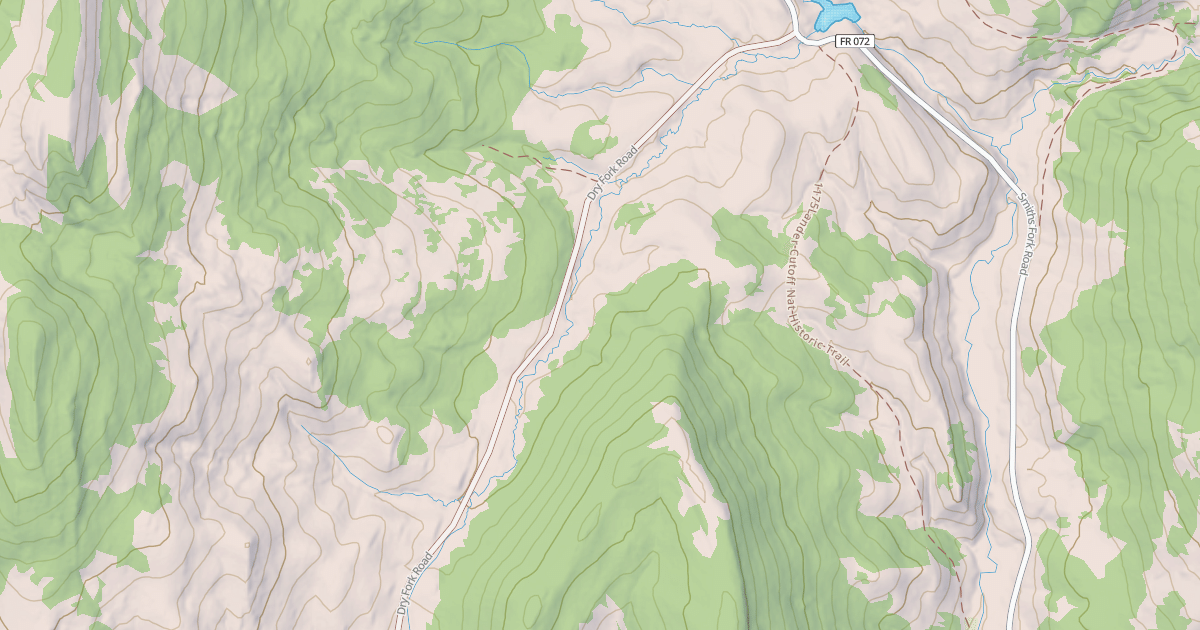 Map preview of Nugent/dry Fork
