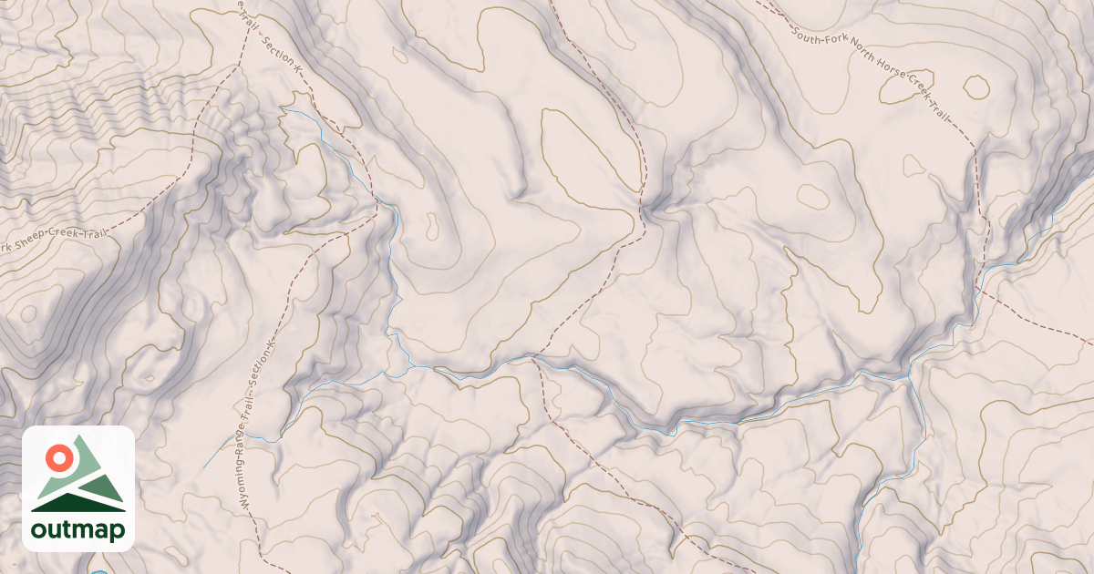 Map of Middle Piney North (H Trail)