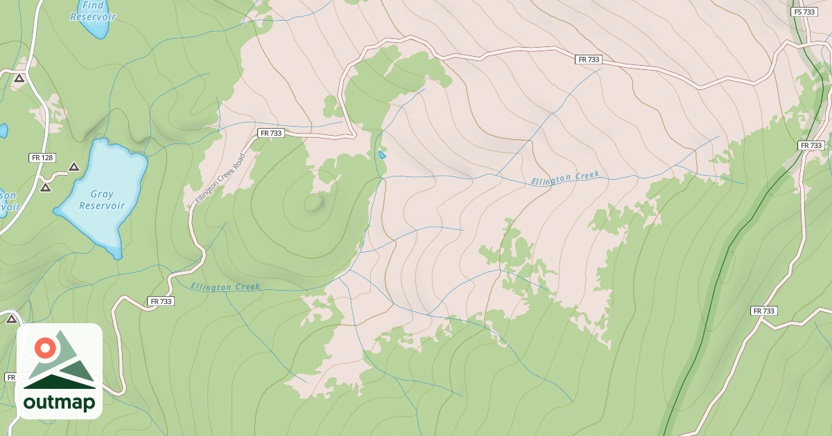 Map of ELLINGTON CREEK