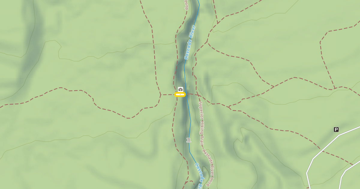 Map preview of Superior Hiking Trail - Cascade River Loop
