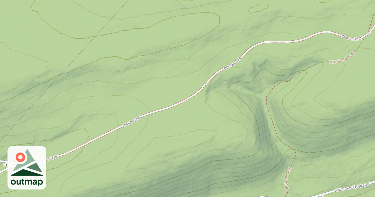 Map of Bald Eagle State Forest Snowmobile Trails