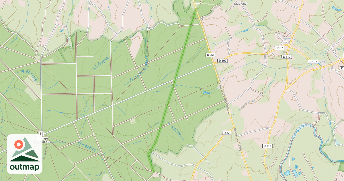 Map of Sentier du Quêne au Leu à la Porquerie