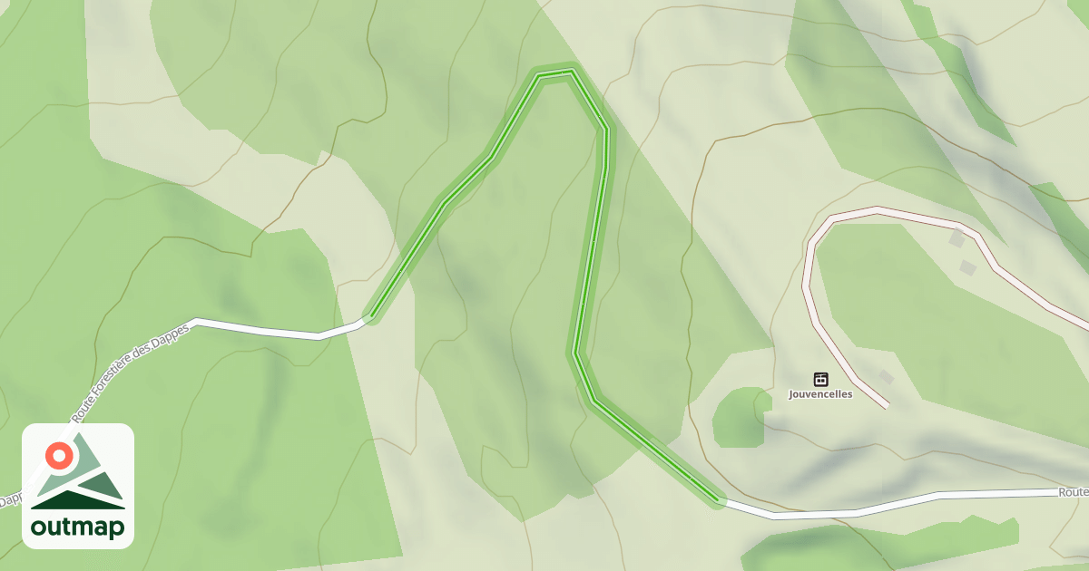 Map of Route Forestière des Dappes