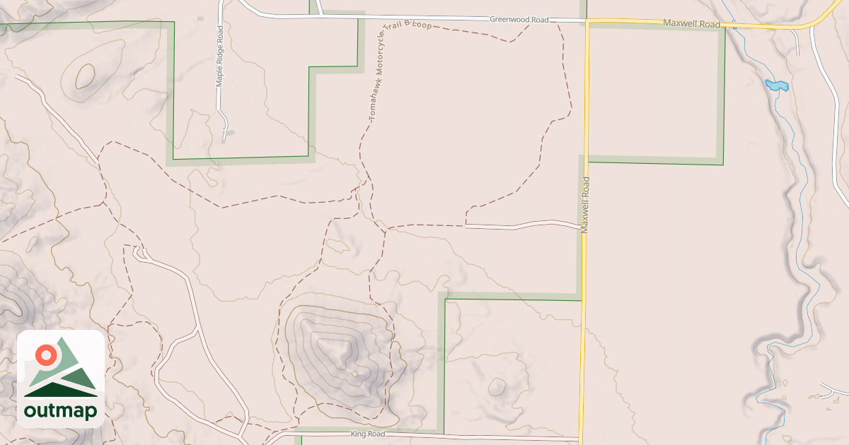 Map of Tomahawk Motorcycle Trail B Loop