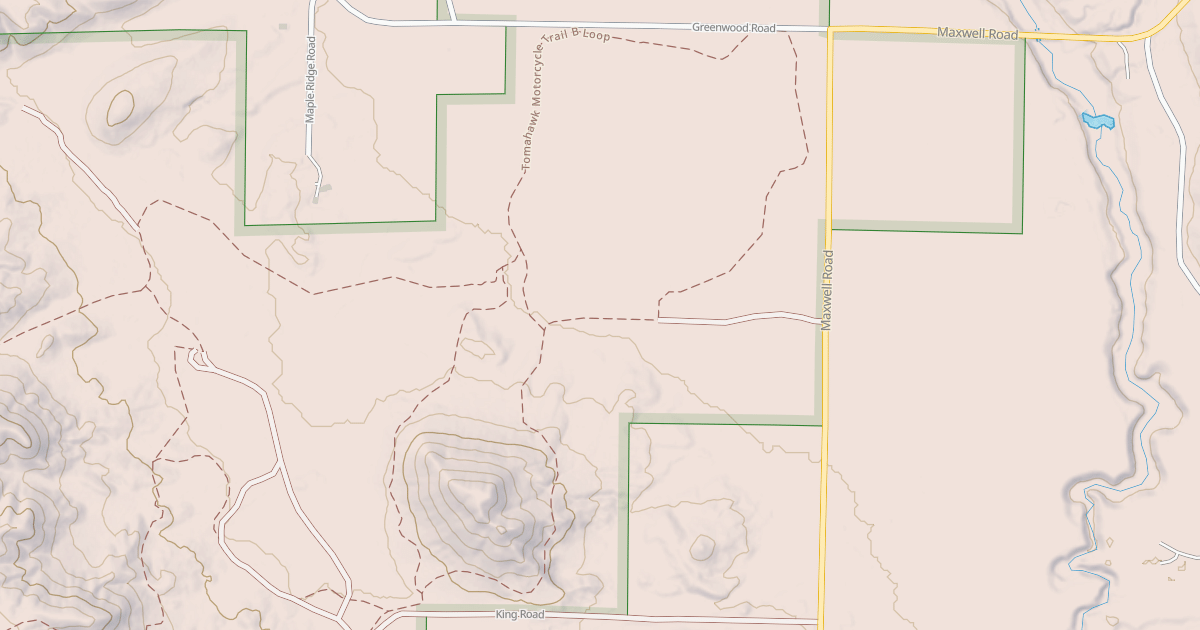 Map preview of Tomahawk Motorcycle Trail B Loop