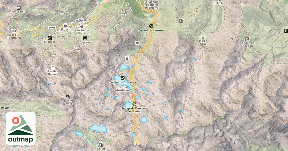 Map of Col de Bastanet — Artigues