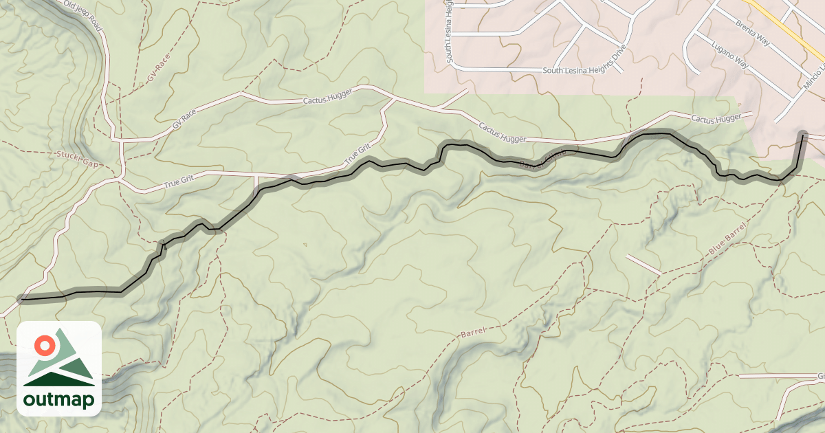 Map of Barrel Climb