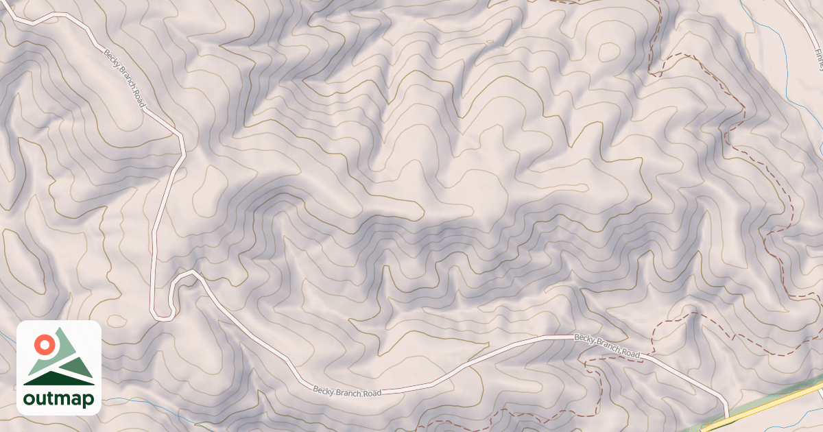 Map of BECKY BRANCH