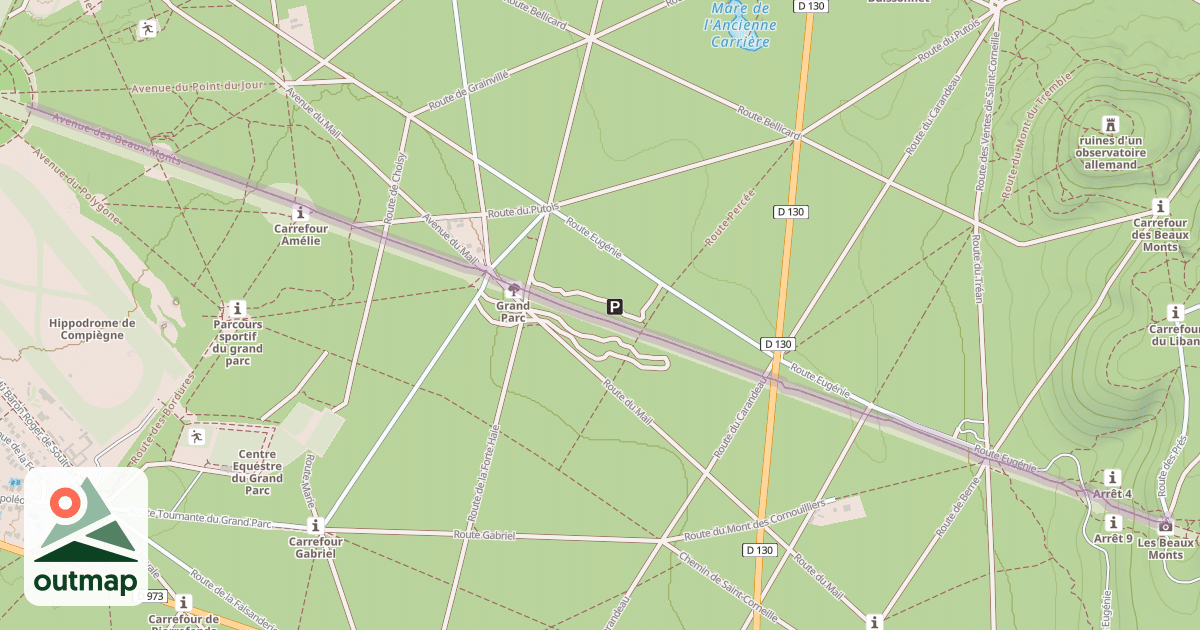 Map of Avenue des Beaux-Monts