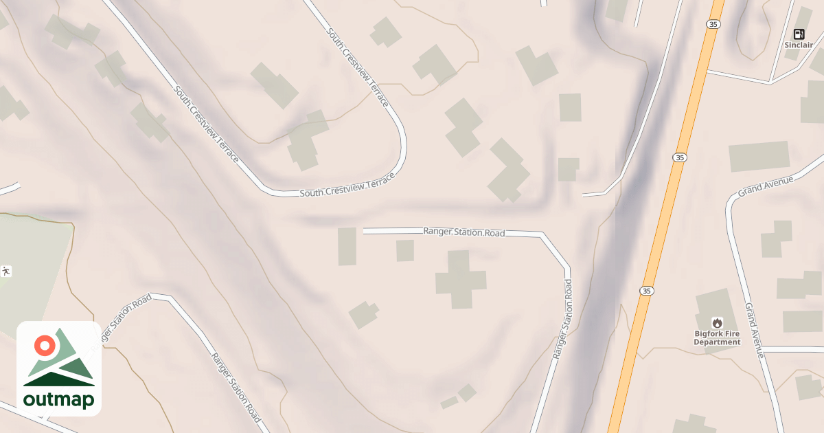 Map of BIGFORK RANGER STATION
