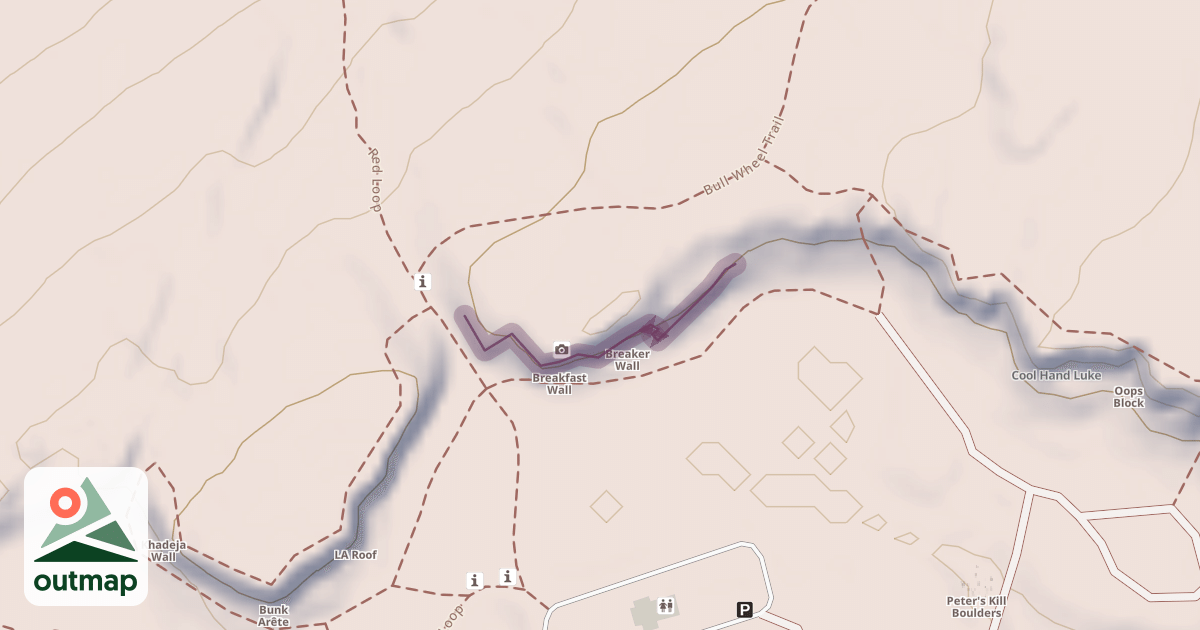 Map of Peterskill Middle Cliff